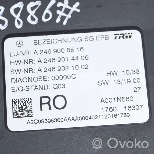 Mercedes-Benz A W176 Блок управления заднего тормоза (EMF) A2469008516