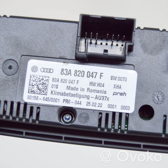 Audi Q2 - Przełącznik / Włącznik nawiewu dmuchawy 83A820047F