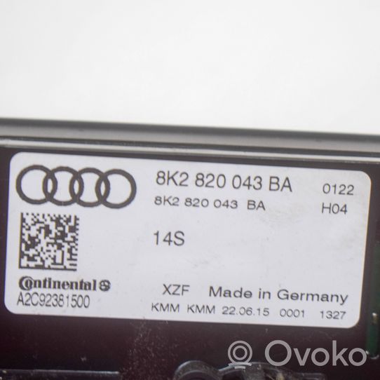 Audi A4 S4 B8 8K Sisätuulettimen ohjauskytkin 8K2820043BA