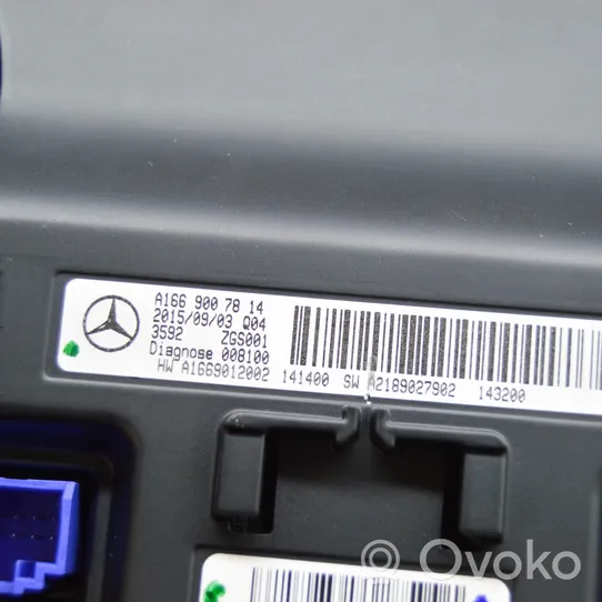 Mercedes-Benz GLE (W166 - C292) Monitori/näyttö/pieni näyttö A1669007814