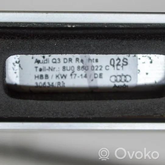 Audi Q3 8U Täydellinen runkosarja 8U0853283A