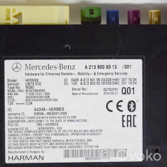Mercedes-Benz E W213 Bluetoothin ohjainlaite/moduuli A2139008013