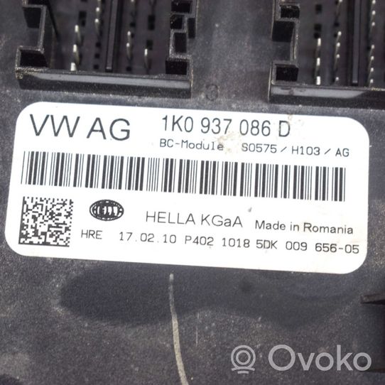 Skoda Yeti (5L) Module de contrôle carrosserie centrale 1K0937086D