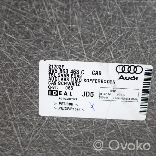 Audi A3 S3 8V Tavaratilan kaukalon tekstiilikansi 8V5863463C