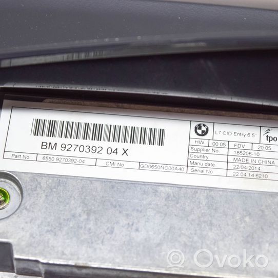 BMW 1 F20 F21 Monitori/näyttö/pieni näyttö 9270392