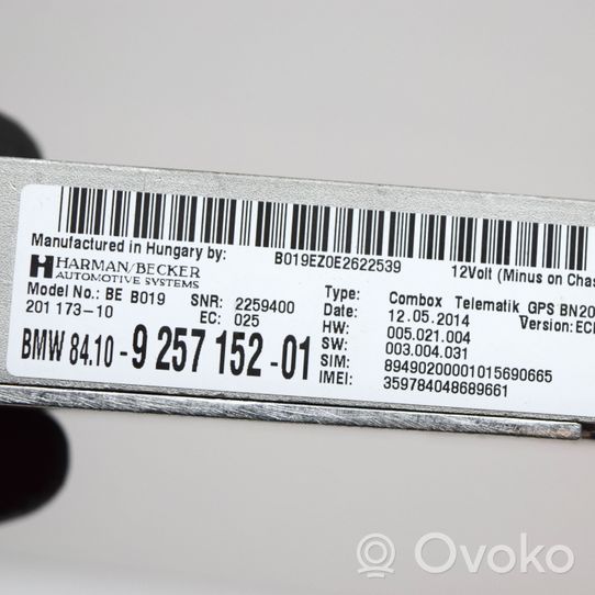 BMW 1 F20 F21 Moduł / Sterownik Bluetooth 9257152