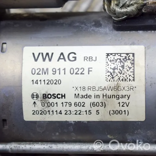 Audi Q3 F3 Motor de arranque 02M911022F