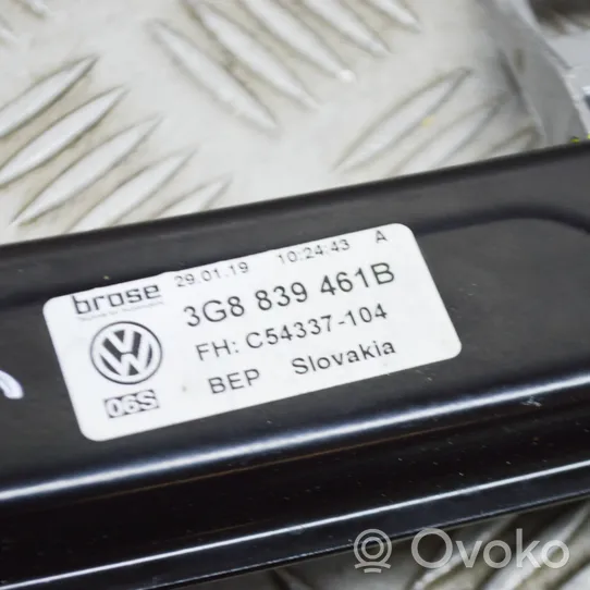 Volkswagen Arteon Elektryczny podnośnik szyby drzwi tylnych 3G8839461B