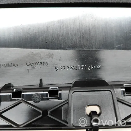 BMW 3 F30 F35 F31 Rivestimento modanatura del vetro della portiera posteriore 7263380