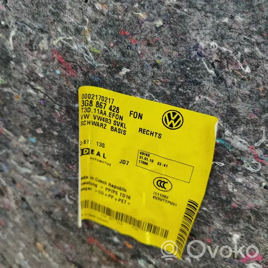 Volkswagen Arteon seitliche Verkleidung Kofferraum 3G8867428