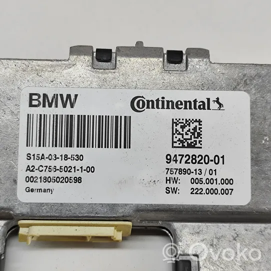 BMW 5 G30 G31 Telecamera paraurti anteriore 9472820