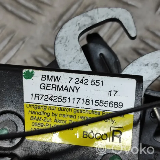 BMW 2 F45 Zamek pokrywy przedniej / maski silnika 7242551