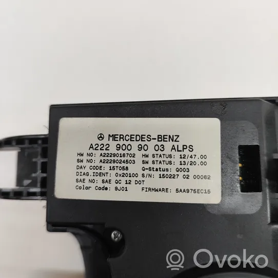 Mercedes-Benz S W222 Controllo multimediale autoradio A2229009003