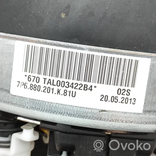 Volkswagen Touareg II Poduszka powietrzna Airbag kierownicy 7P6880201K