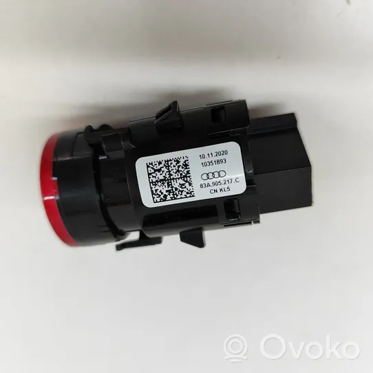 Audi E-tron GT Bouton poussoir de démarrage du moteur 83A905217C