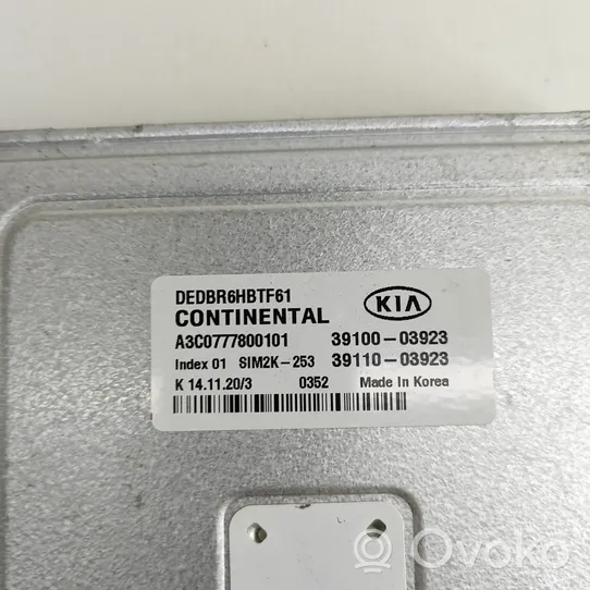 KIA Niro Calculateur moteur ECU 391B103450