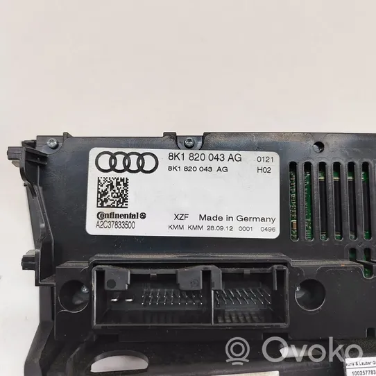 Audi Q5 SQ5 Sisätuulettimen ohjauskytkin 8K1820043AG