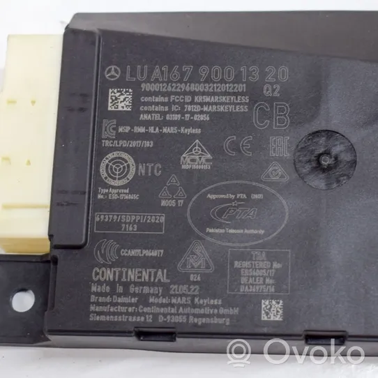 Mercedes-Benz EQA Keyless (KESSY) go control unit/module A1679001320