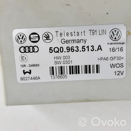 Volkswagen Golf VII Auxiliary heating control unit/module 5Q0963513A