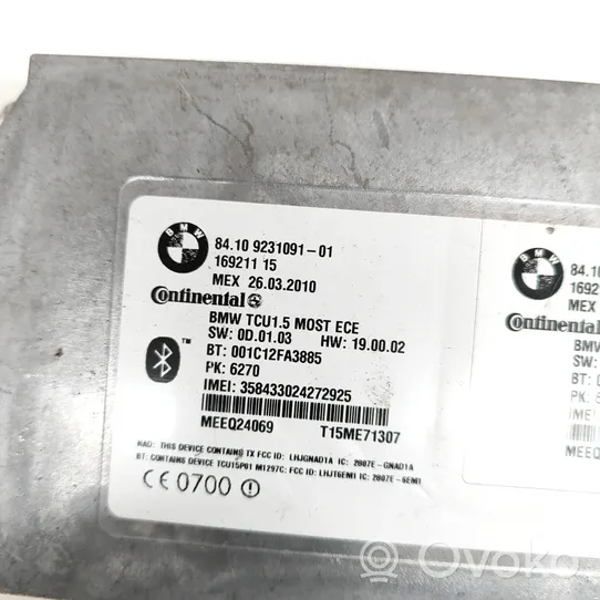 BMW X5 E70 Moduł / Sterownik Bluetooth 9231091