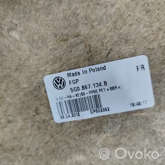 Volkswagen Golf VII Boczki / Poszycie drzwi przednich 5G0867134B