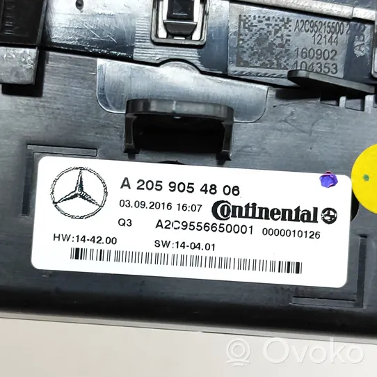 Mercedes-Benz C W205 Sisätuulettimen ohjauskytkin A2059054806
