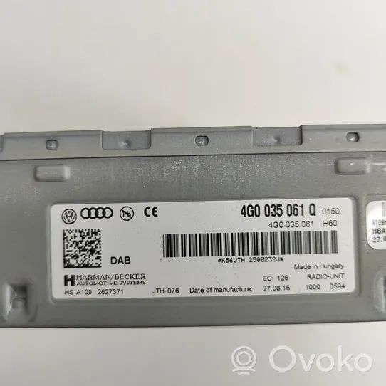 Volkswagen Touareg II Audio HiFi garso valdymo blokas 4G0035061Q