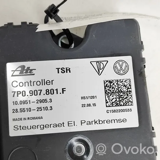 Volkswagen Touareg II Galinių stabdžio (EMF) valdymo blokas 7P0907801F