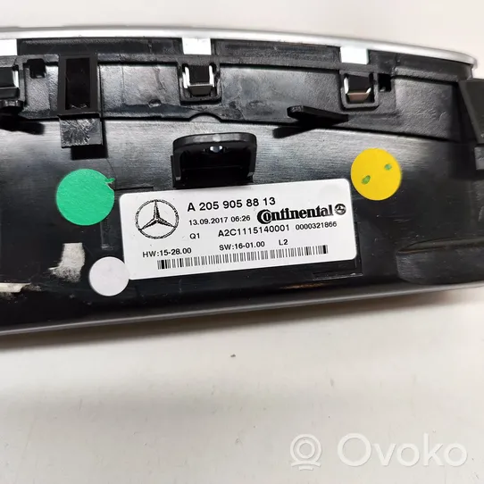 Mercedes-Benz GLC X253 C253 Interruttore ventola abitacolo A2059058813