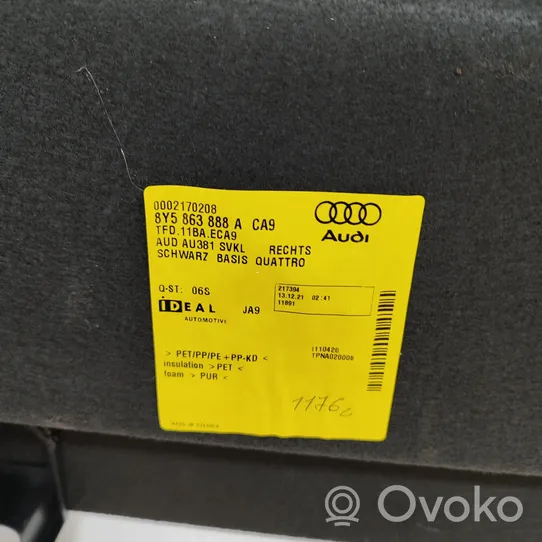 Audi A3 8Y Trunk/boot side trim panel 8Y5863888A