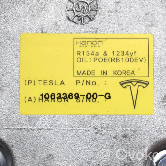 Tesla Model S Ilmastointilaitteen kompressorin pumppu (A/C) 106336900G
