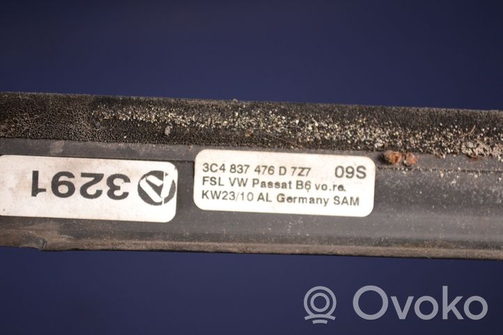 Volkswagen PASSAT B6 Listwa / Uszczelka szyby drzwi przesuwanych 3C4837476D