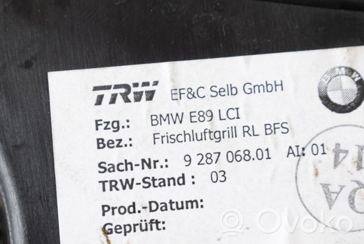 BMW Z4 E89 Garniture, panneau de grille d'aération 9287068