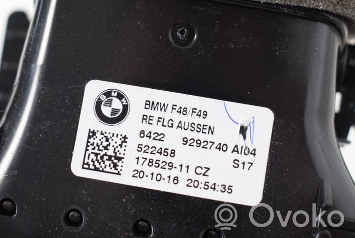 BMW X1 F48 F49 Copertura griglia di ventilazione cruscotto 9292740