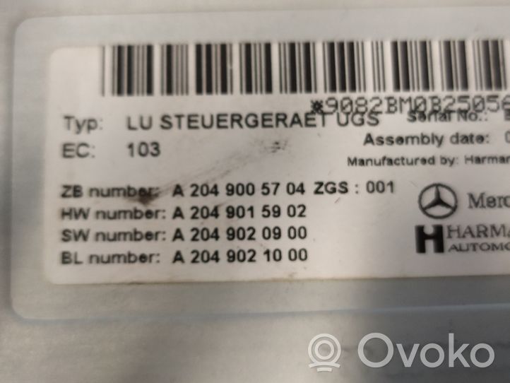 Mercedes-Benz ML W164 Autres dispositifs A2049005704
