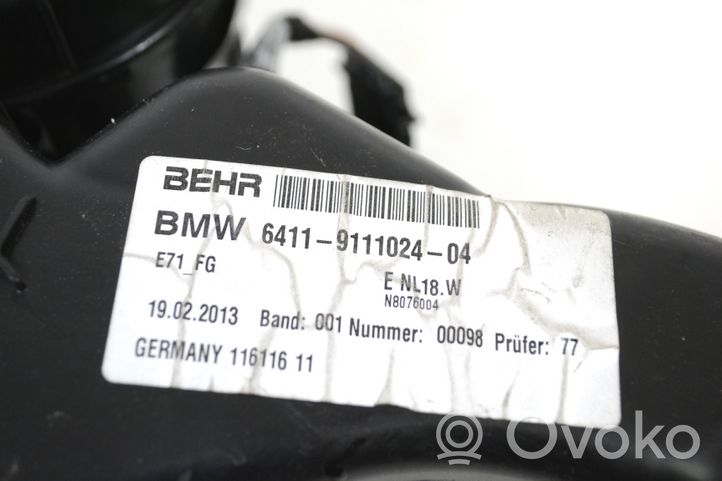 BMW X6 E71 Pulseur d'air habitacle 64119111024