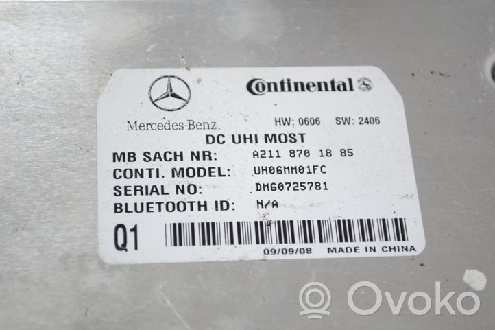 Mercedes-Benz Vito Viano W639 Module unité de contrôle Bluetooth A2118701885