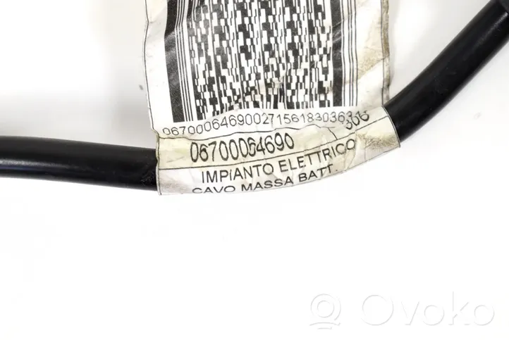 Maserati Levante Cable negativo de tierra (batería) 06700064690