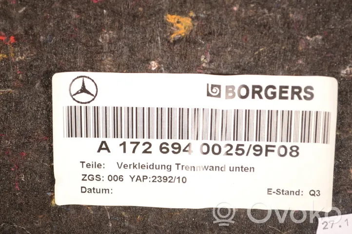 Mercedes-Benz SLK R172 Tappeto di rivestimento del fondo del bagagliaio/baule A1726940025