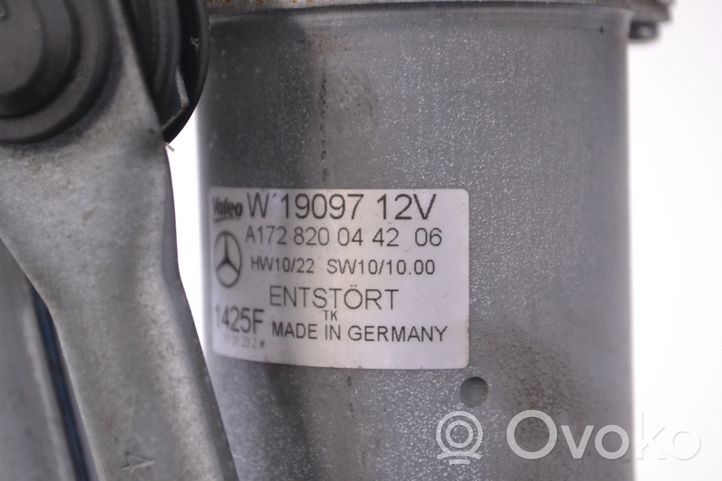 Mercedes-Benz SLK R172 Tringlerie et moteur d'essuie-glace avant A1728200442