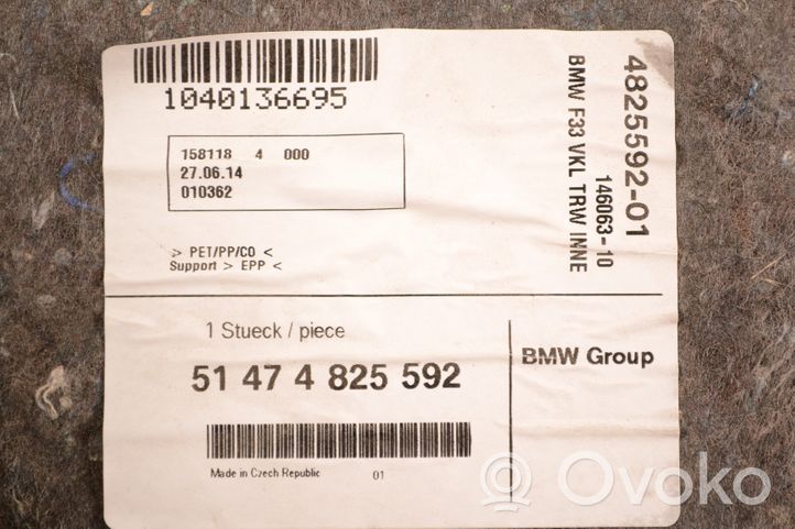 BMW 4 F32 F33 Osłona tylna tunelu środkowego 4825592