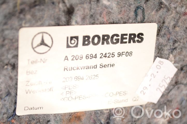 Mercedes-Benz CLK A209 C209 Trunk/boot floor carpet liner A2096942425