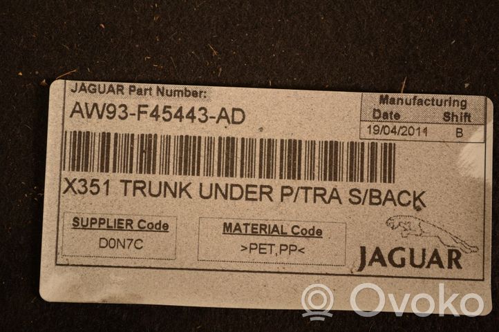 Jaguar XJ X351 Osłona tylna tunelu środkowego AW93F45443AD