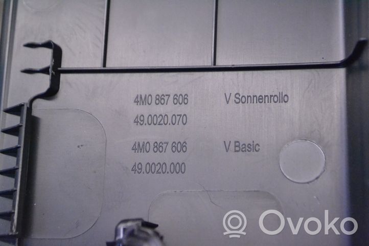 Audi Q7 4M Rivestimento laterale della consolle centrale posteriore 4M0867606