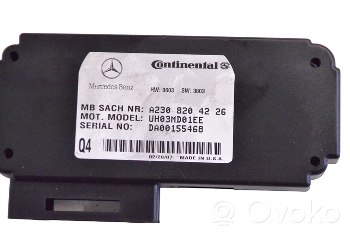 Mercedes-Benz SL R230 Puhelimen käyttöyksikkö/-moduuli A2308204226
