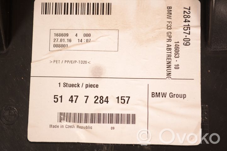 BMW 4 F32 F33 Osłona tylna tunelu środkowego 51477284157