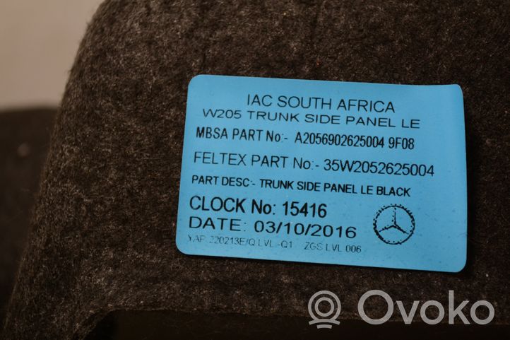 Mercedes-Benz C W205 Boczek / Tapicerka / bagażnika A2056902625