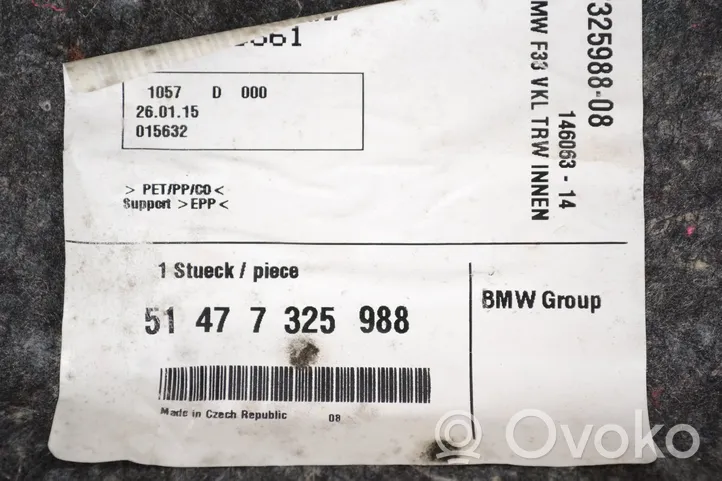 BMW 4 F32 F33 Osłona tylna tunelu środkowego 51477325988