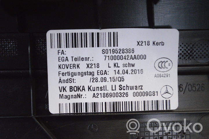 Mercedes-Benz CLS C218 X218 Osłona tylna tunelu środkowego A2186900326