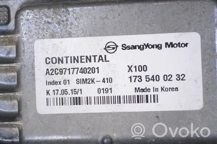 SsangYong Tivoli Moottorin ohjainlaite/moduuli 1735400232